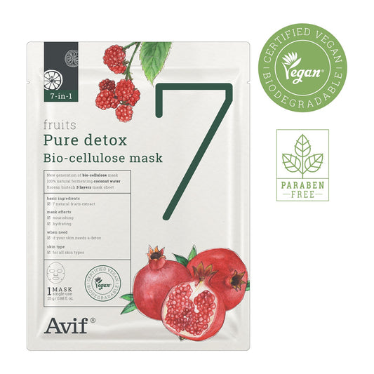 AVIF 7-in-1 PURE DETOX Bio-cellulose facial mask